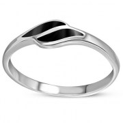 Black Onyx Silver Ring, r475